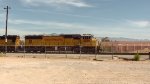 Union Pacific SD70M leading a train